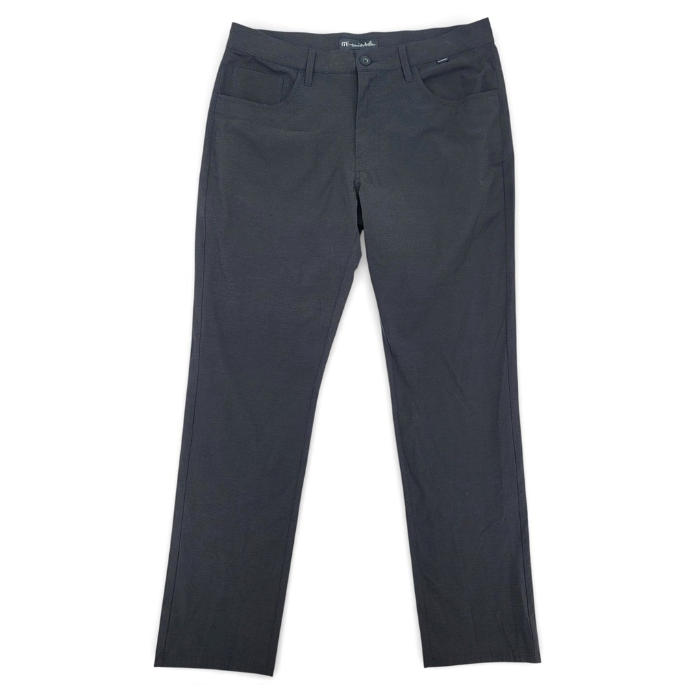TravisMathew Mens‎ 35x32 Golf Pants Polyester Blend Black Stretch Performance